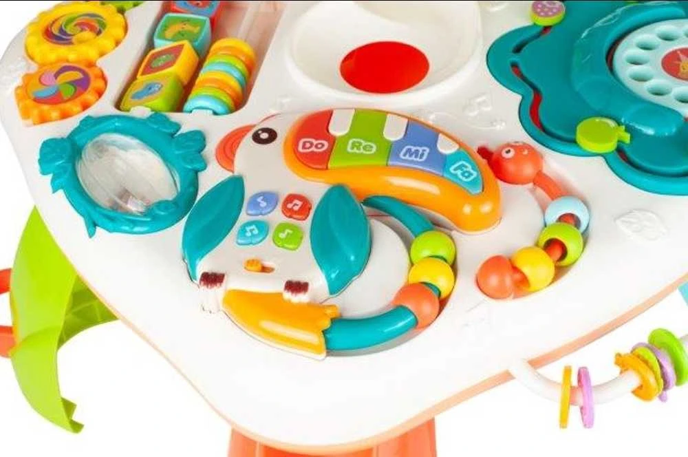 Lean Toys Interaktyvus žaislas vaikams su mokymosi lenta ir rutuline čiuožykla