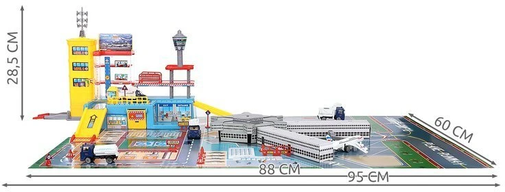 Lavinamasis Žaidimų Kilimėlis 95x60 cm. su priedais "Airport"