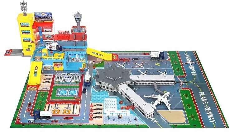 Lavinamasis Žaidimų Kilimėlis 95x60 cm. su priedais "Airport"