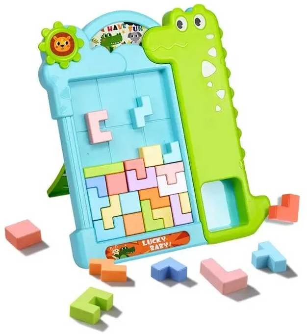 Malplay Blokelių dėlionė Tetris Krokodilas