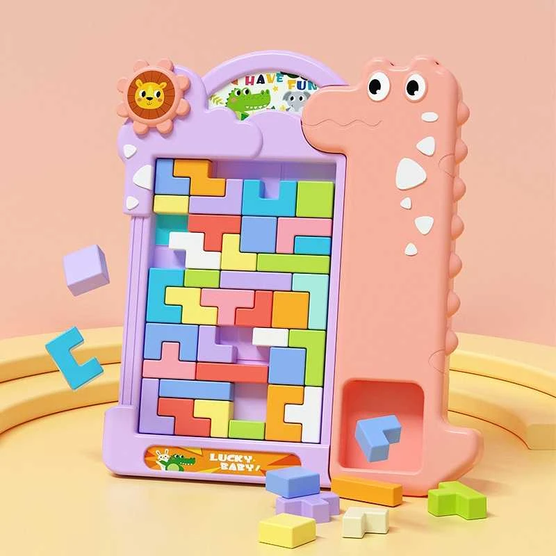 Malplay Blokelių dėlionė Tetris Krokodilas
