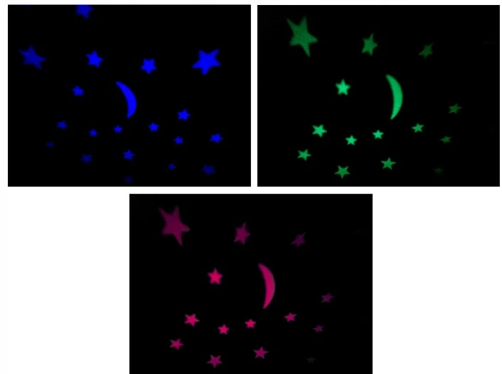 LED muzikinė naktinė lemputė su projektoriumi "Grybas"