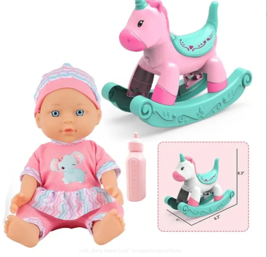 Lėlė „Baby Sweet Love“ su supamuoju arkliuku