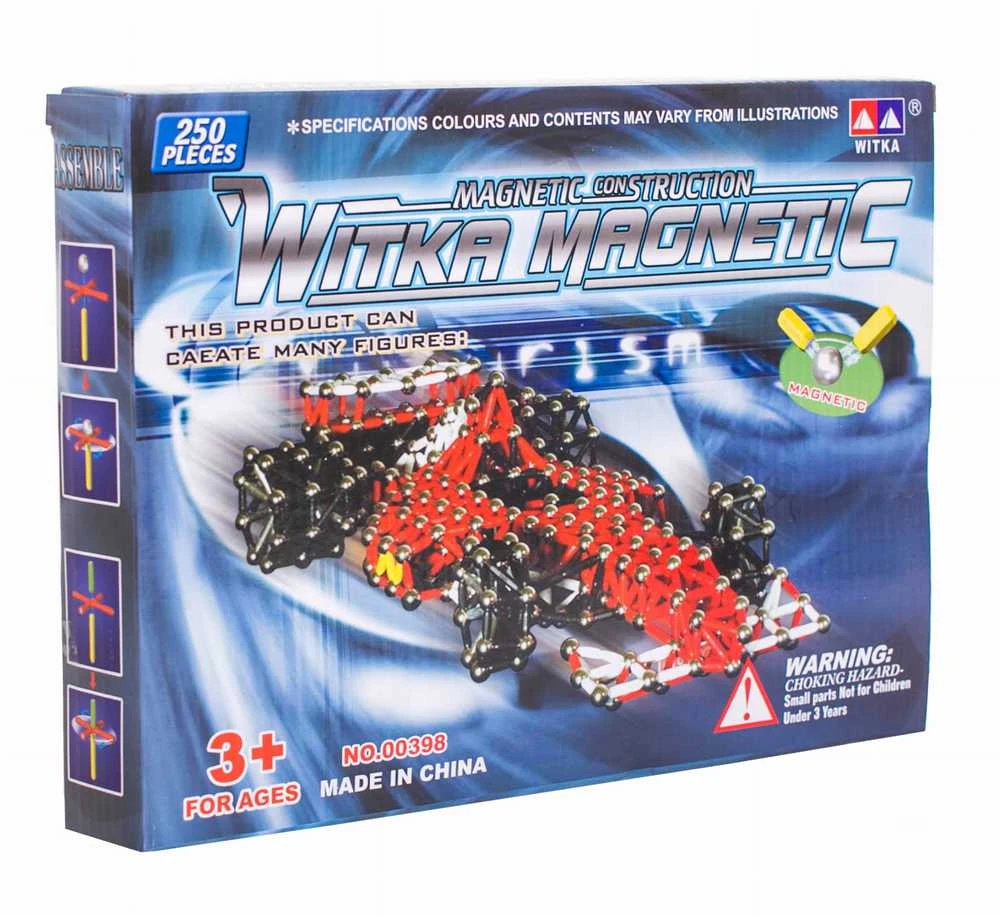 Magnetinės konstrukcinės kaladėlės Witka Magnet (250 detalių)