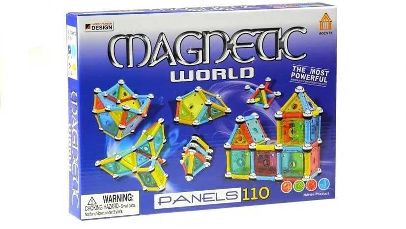 Magnetinis lavinamasis konstruktorius Magentic World, 110 dalių