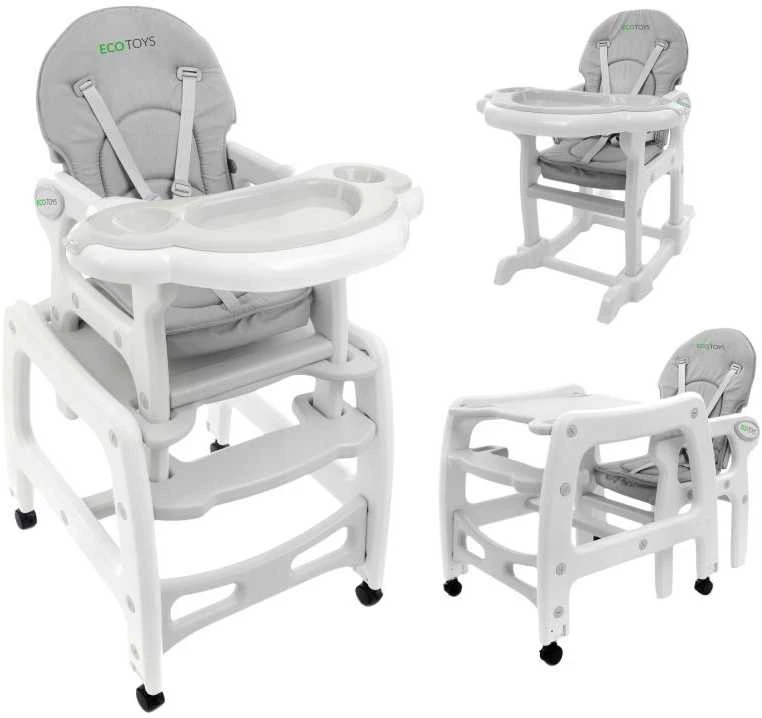 Daugiafunkcinė maitinimo kėdutė Ricokids Sinco 5in1, pilka