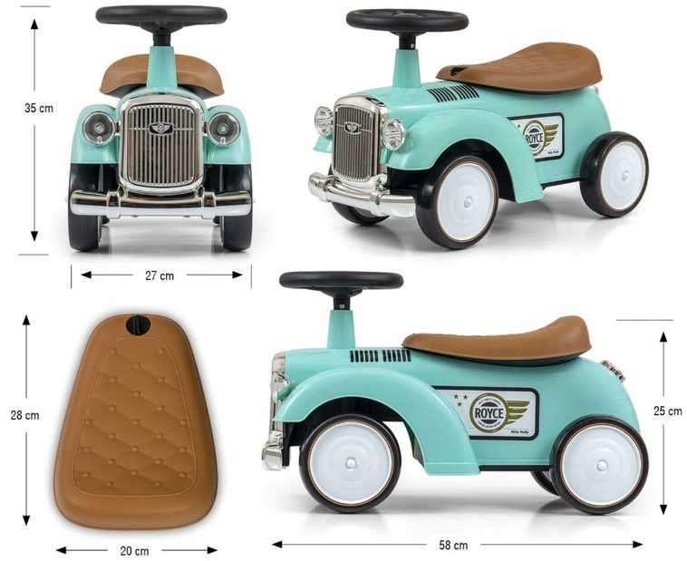 Mašinėlė - stumdukas Classic 1930 Royce, Žalias