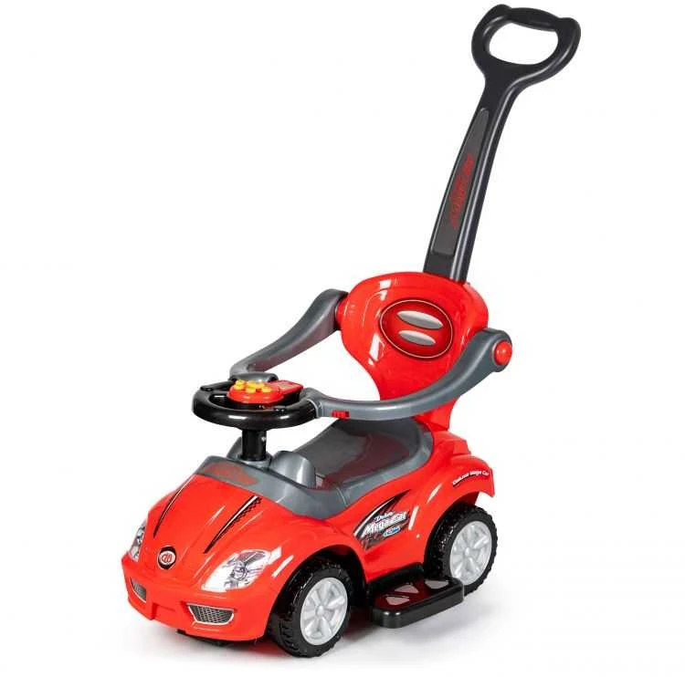 Ecotoys Mašinėlė - stumdukas DELUXE 3w1 Raudona