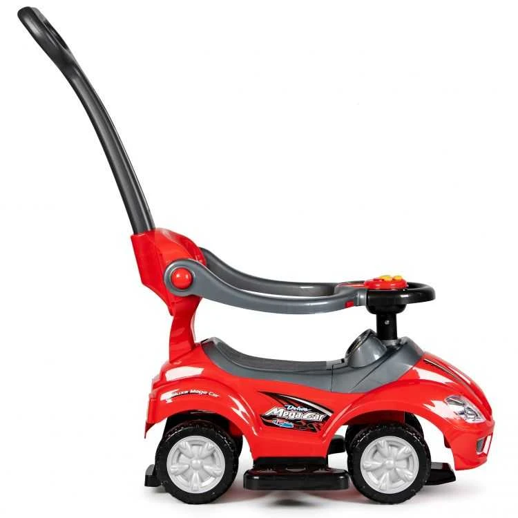 Ecotoys Mašinėlė - stumdukas DELUXE 3w1 Raudona