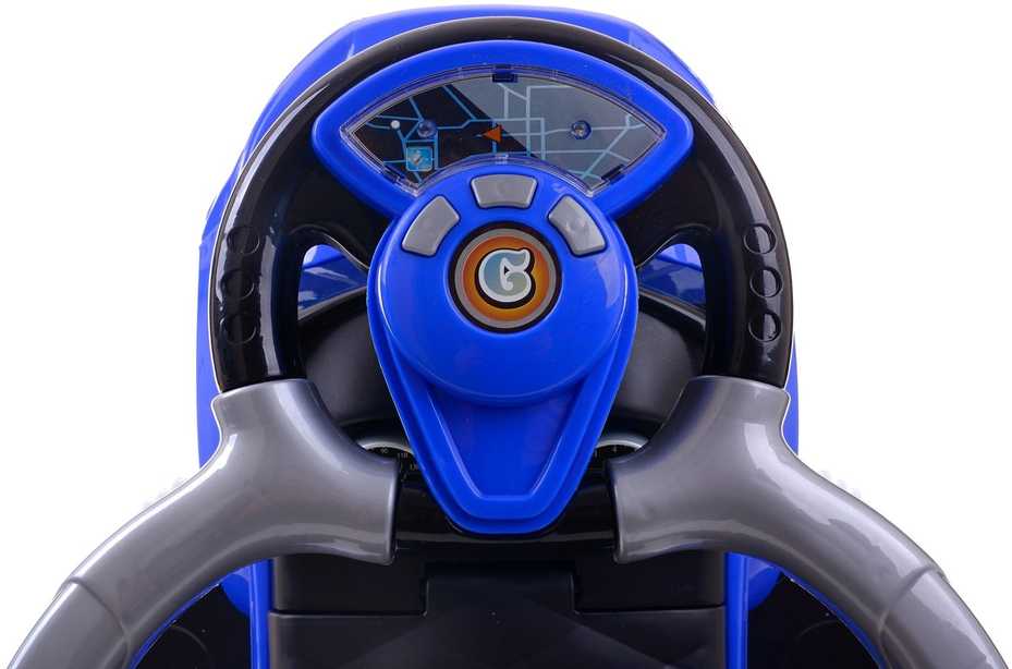Lean Cars Automobilis varomas kojomis su rankena tėvams 614W Mėlyna