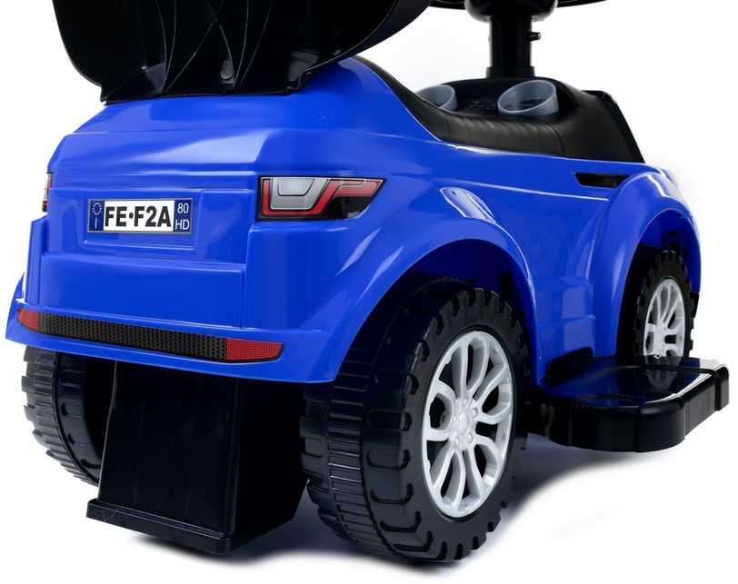 Lean Cars Automobilis varomas kojomis su rankena tėvams 614W Mėlyna