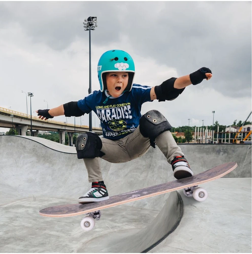Malplay Medinė didelė riedlentė, ABEC-5 ratai, 100 kg