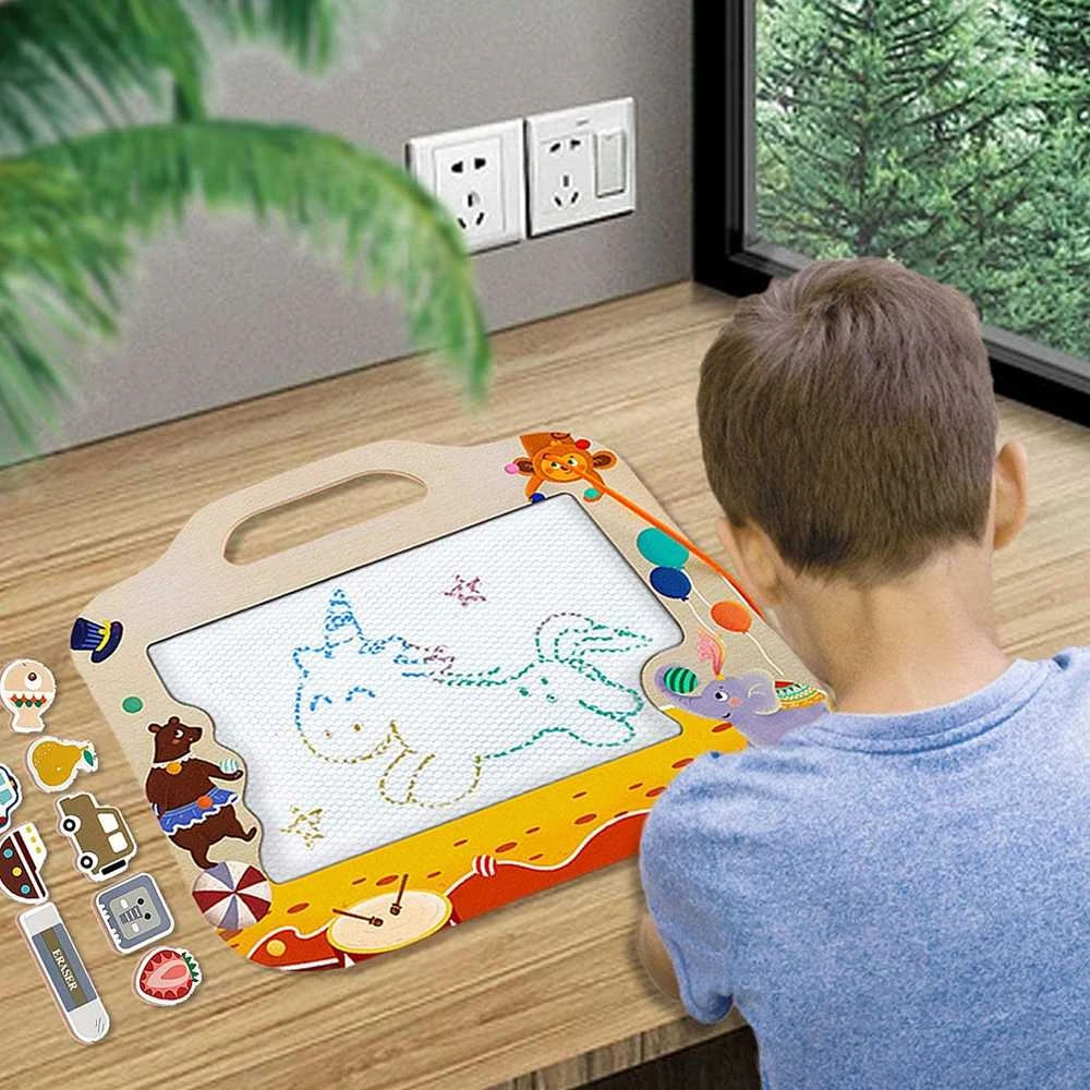 Medinė Magnetinė piešimo lenta su magnetukais