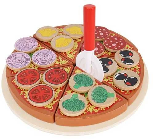 KIK Medinis žaidimų rinkinys Pizza su priedais