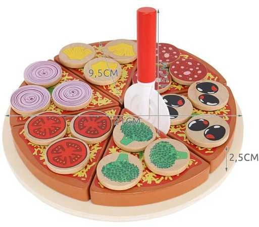KIK Medinis žaidimų rinkinys Pizza su priedais