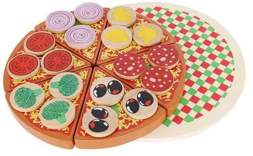 KIK Medinis žaidimų rinkinys Pizza su priedais