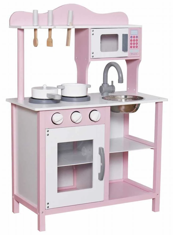 Ricokids Medinė virtuvėlė su priedais Magic Rose