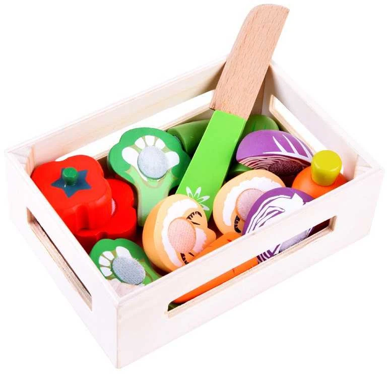 Medinės pjaustomos daržovės BOX