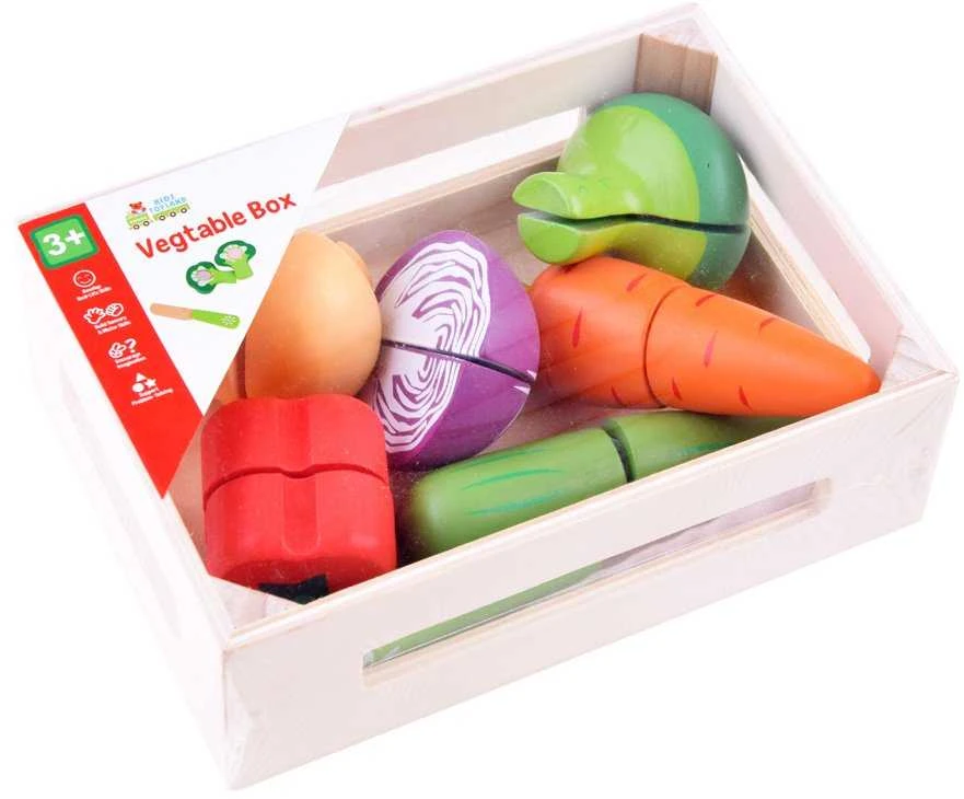 Medinės pjaustomos daržovės BOX