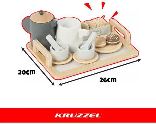 Kruzzel 26543 16 dalių medinis arbatos rinkinys