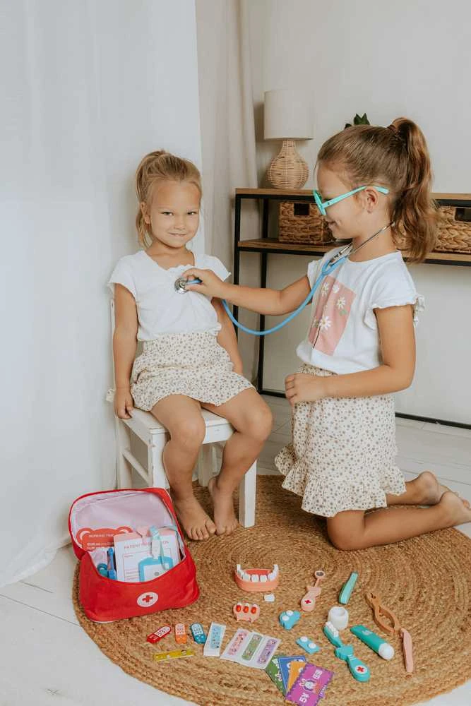 Malplay Gydytojo dantisto daktaro rinkinys vaikiškas medinis