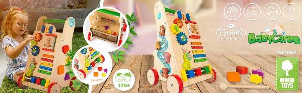 FunFit Medinis stumdukas su metalofonu ir kaladėlėmis Žalias series