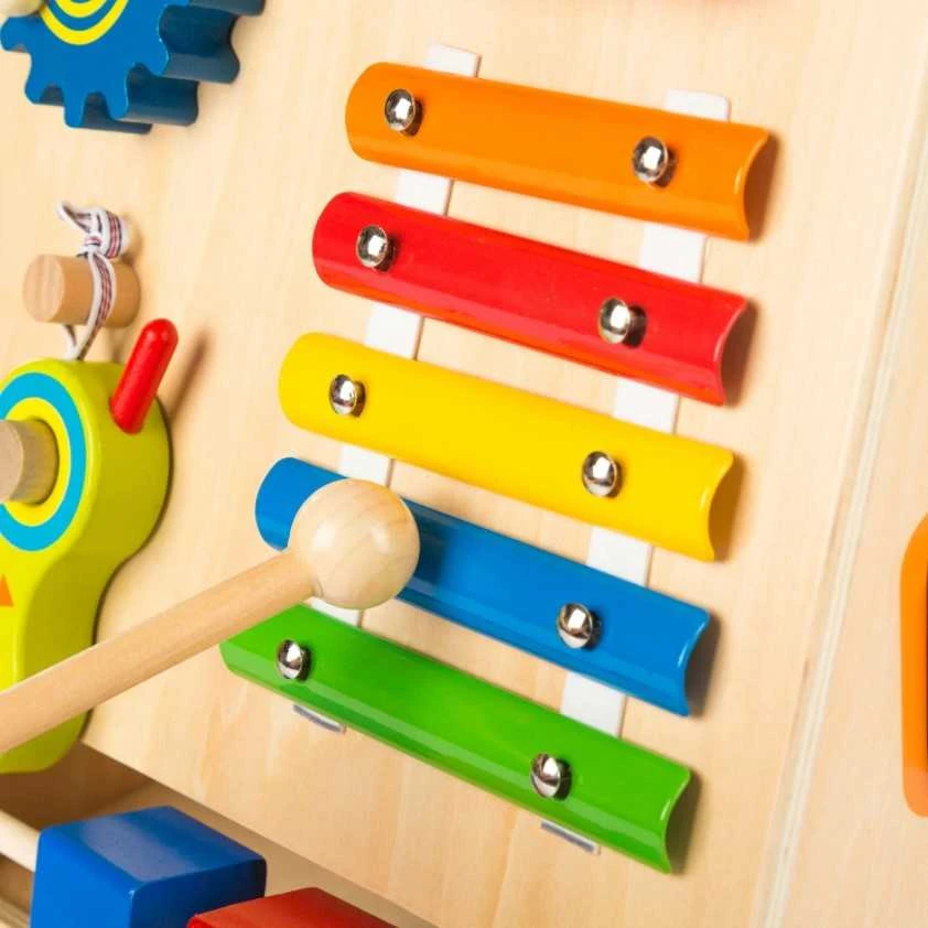 FunFit Medinis stumdukas su metalofonu ir kaladėlėmis Žalias series