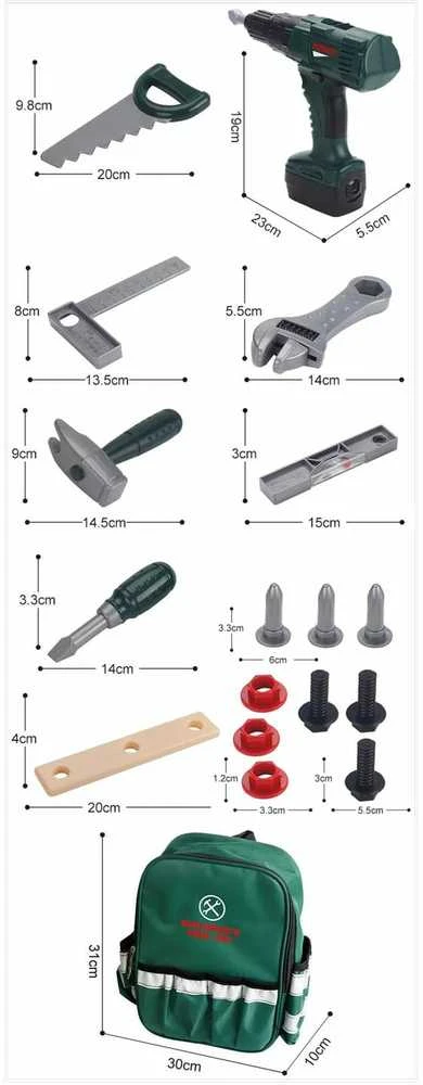 Lean Toys Vaikiškas gręžimo įrankių rinkinys su priedais