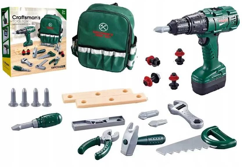 Lean Toys Vaikiškas gręžimo įrankių rinkinys su priedais