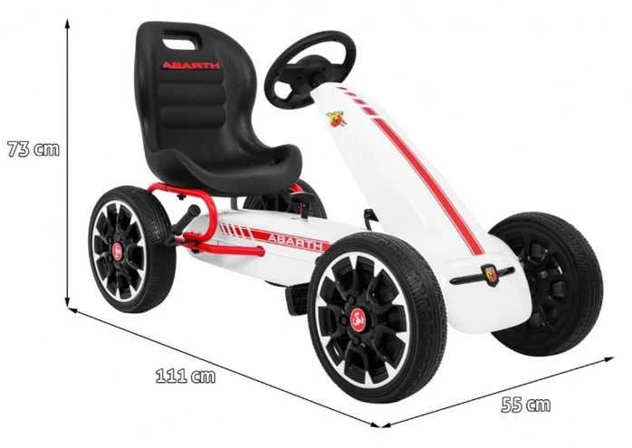 Jokomisiada Pedalais minamas kartingas "Abarath" | spalva: balta
