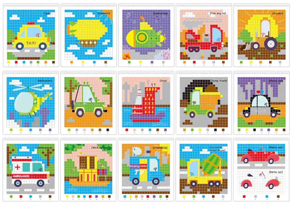 Jokomisiada Edukacinė spalvinimo knyga Pixels