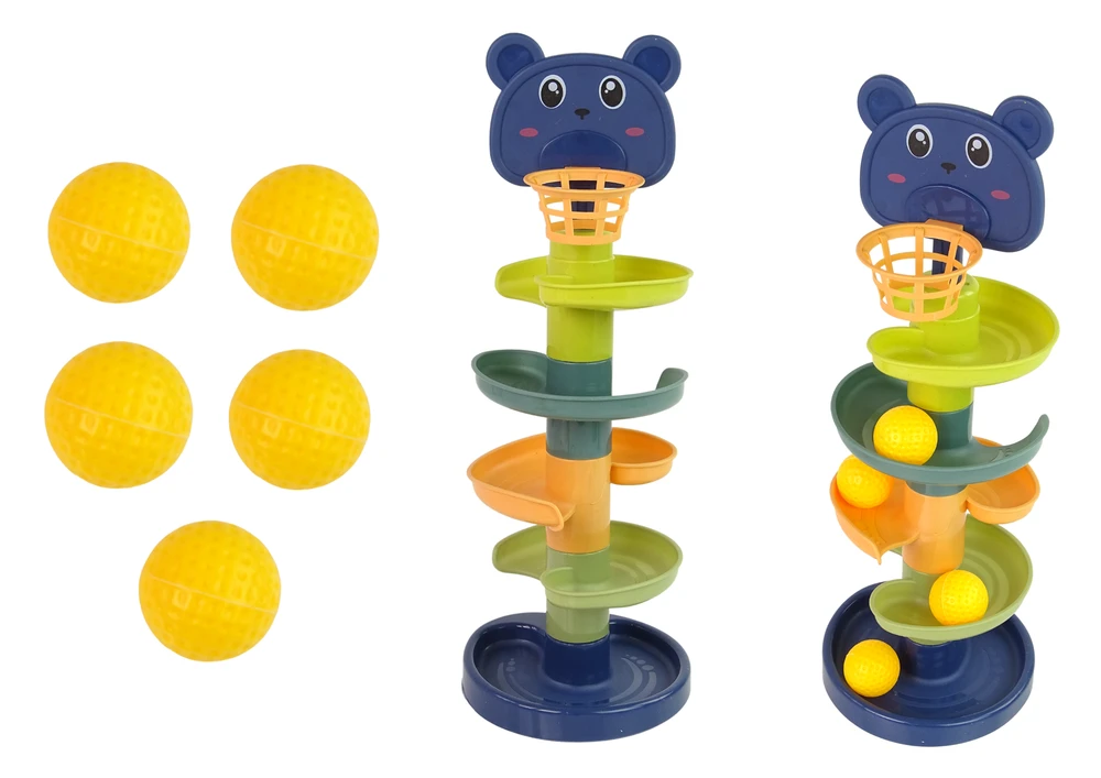 Montessori - bokštas su kamuoliukais “ 2in1”