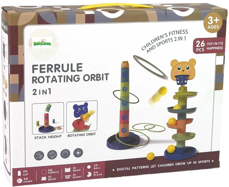 Montessori - bokštas su kamuoliukais “ 2in1”