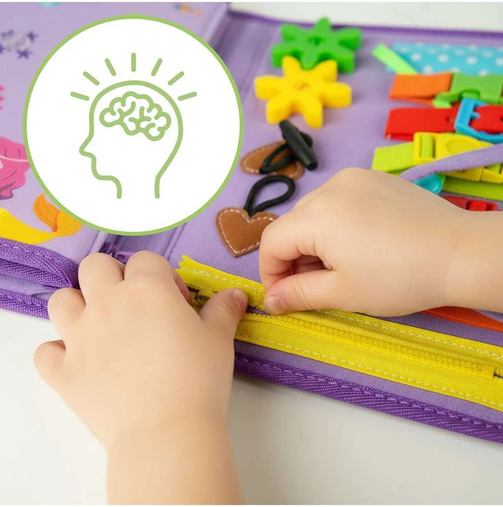 Malplay Montessori manipuliacinė lavinamoji veiklos knyga - lagaminas