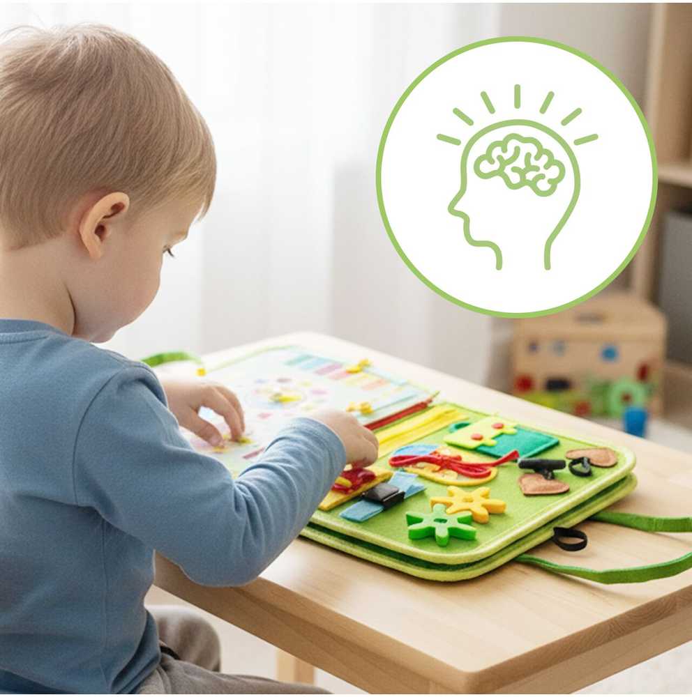 Malplay Montessori manipuliacinė lavinamoji veiklos knyga - lagaminas
