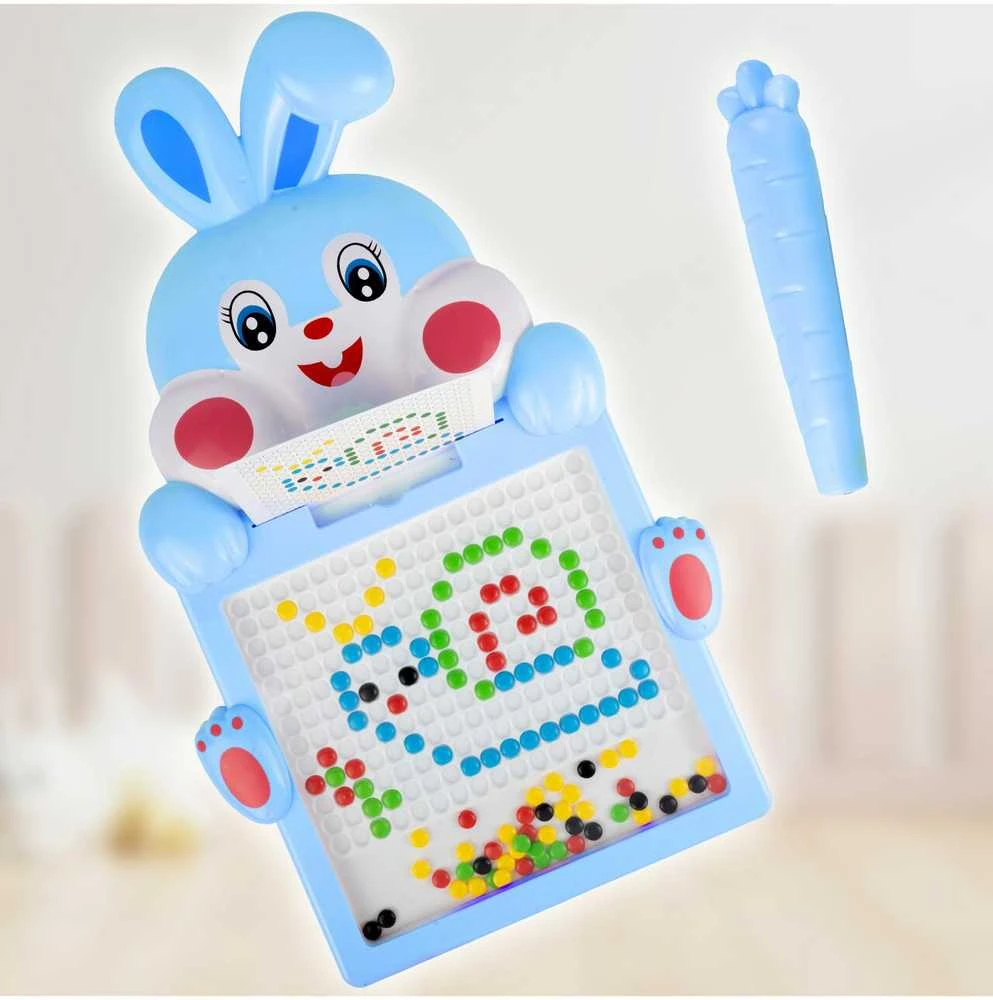 Malplay Magnetinė mozaikinė lenta su karoliukais, šablonų dėlionė, 46.5 cm