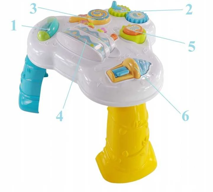 Daugiafunkcinis interaktyvus staliukas Baby Learning table, įvairių spalvų