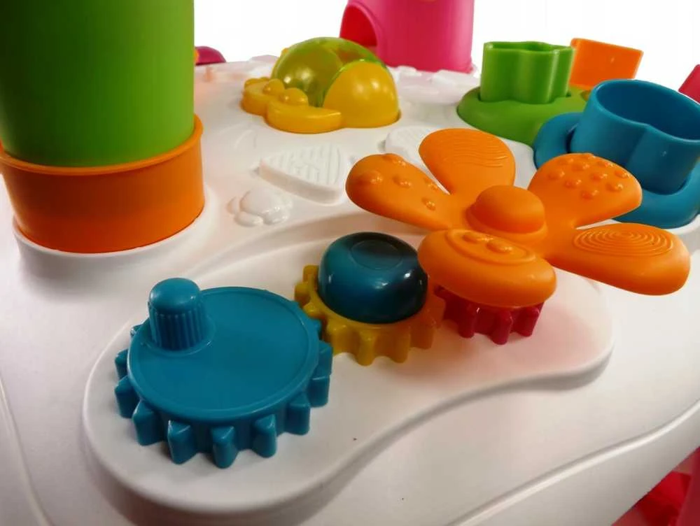 Lean Toys Interaktyvus žaidimų stalas LeanToys su kaladėlėmis, 40x40x51 cm