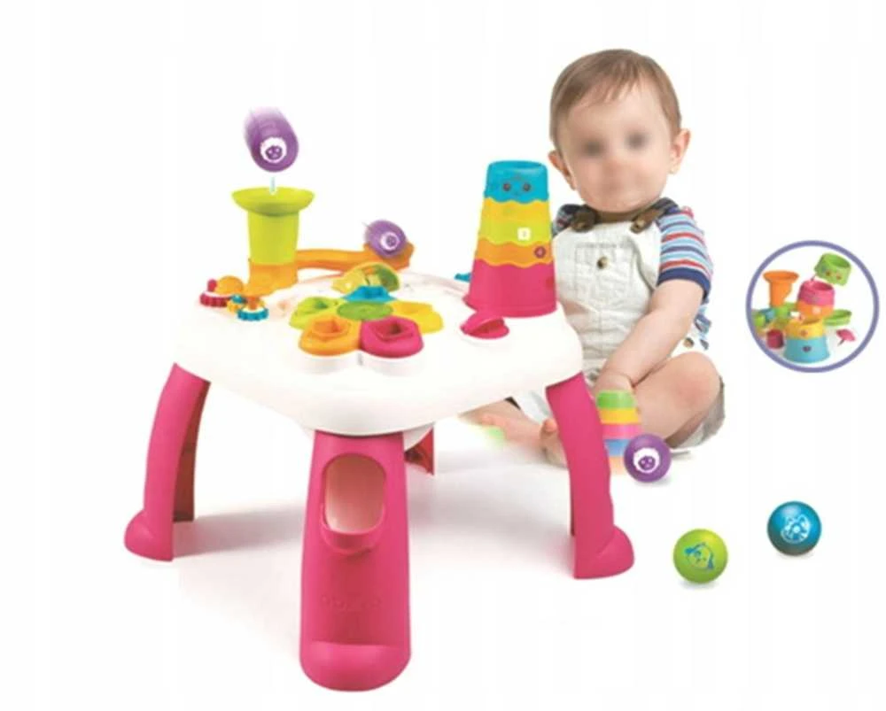 Lean Toys Interaktyvus žaidimų stalas LeanToys su kaladėlėmis, 40x40x51 cm