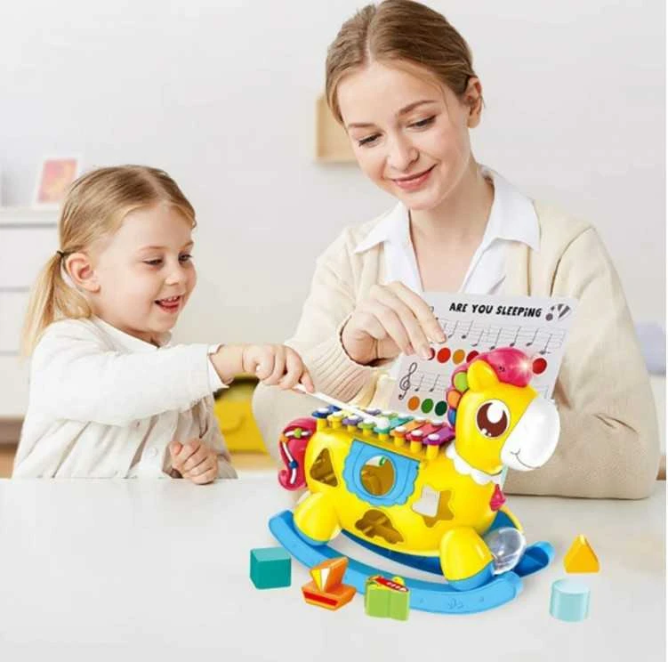 Malplay Lavinamasis žaislas pianinas rūšiuotojas Arkliukas