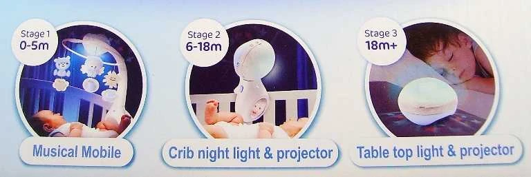 Bkids Muzikinis Projektorius B -Kids 3*1 Rose