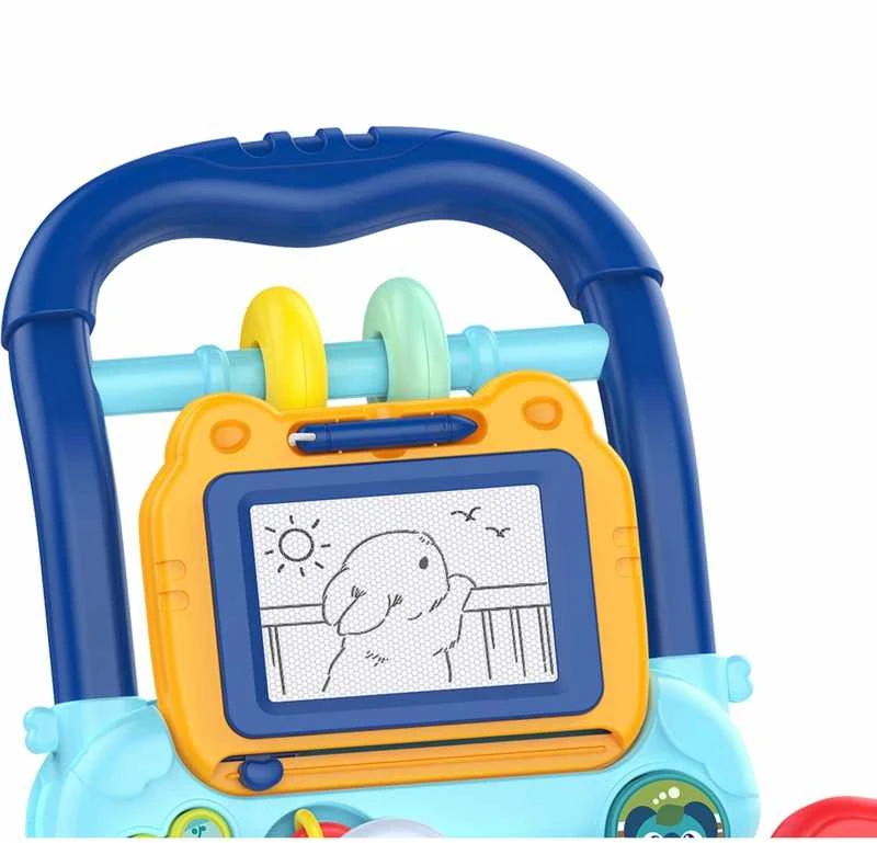 Lean Toys Muzikinis Stumdukas - Vaikštukas Su Piešimo lenta - Mėlynas
