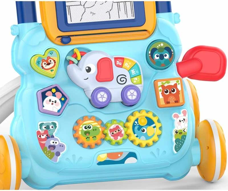 Lean Toys Muzikinis Stumdukas - Vaikštukas Su Piešimo lenta - Mėlynas