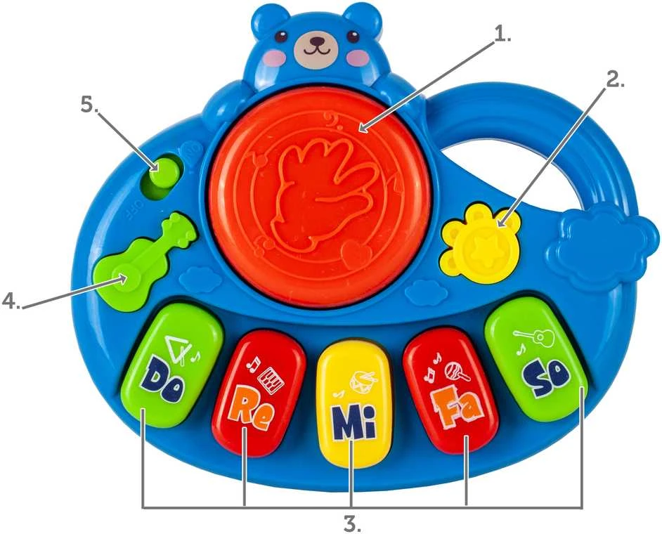 Malplay Muzikinis Stumdukas - Vaikštukas Su Piešimo lenta „BabyLove“