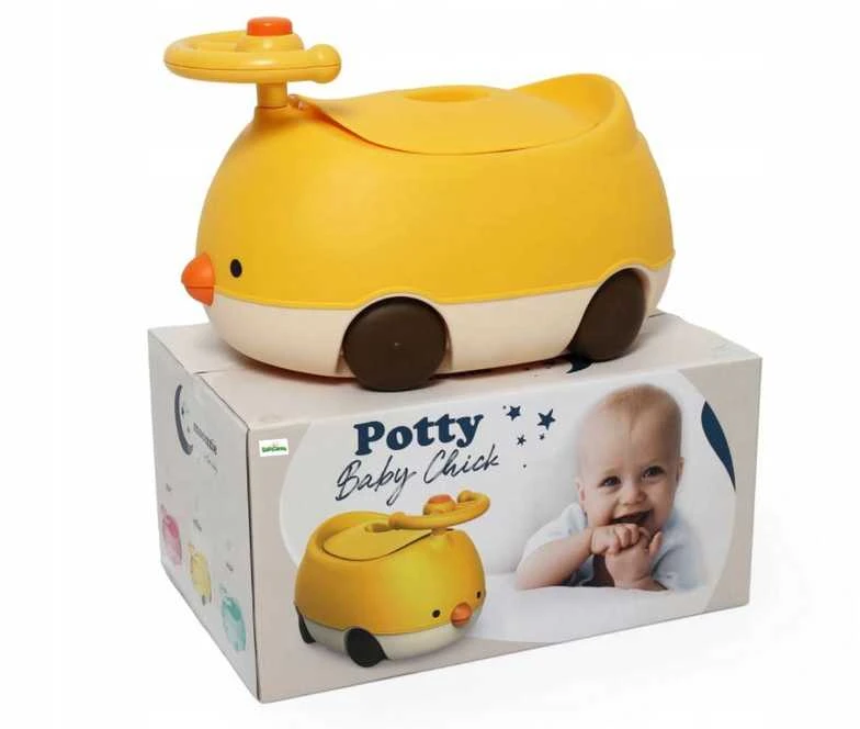 Naktipuodis Moonzie su dangčiu Geltonas
