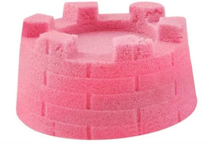 KIK Kinetinis smėlis 1kg maišelyje rožinės spalvos