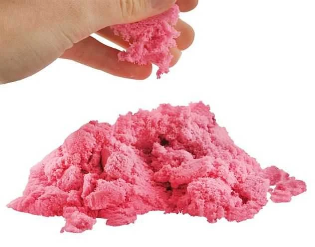 KIK Kinetinis smėlis 1kg maišelyje rožinės spalvos