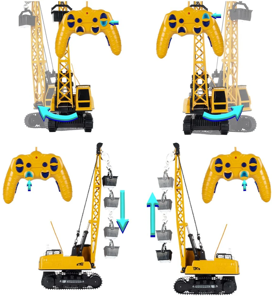 Malplay Nuotoliniu būdu valdomas statybinis kranas, RC, 50 cm