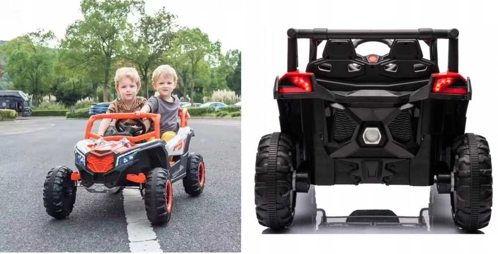 Lean Cars ELEKTROMOBILIS VAIKAMS NEL-901 4X4 ORANŽINIS