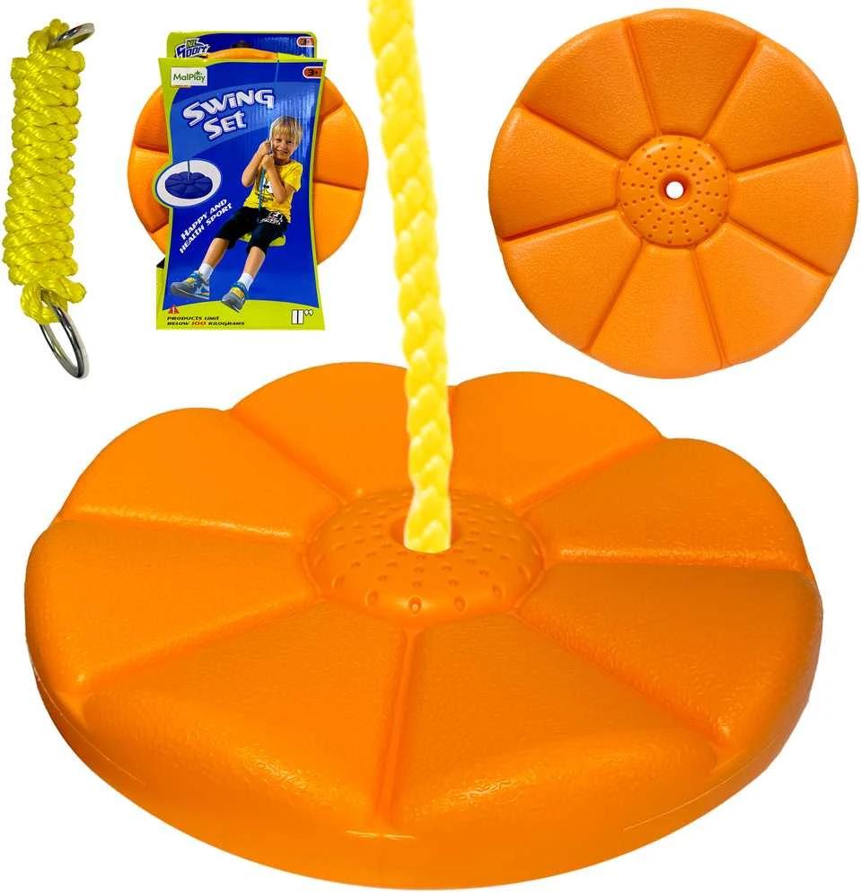 Kruzzel Oranžinis Vienvietės plastikinės supynės "Diskas" Oranžinis